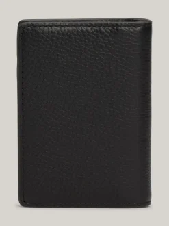 Portfele & Breloczki Do Kluczy*Tommy Hilfiger Składany Portfel Skórzany Casual BLACK
