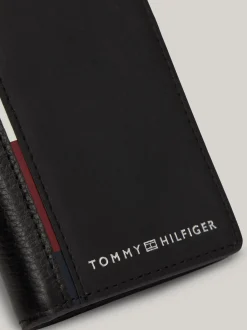Portfele & Breloczki Do Kluczy*Tommy Hilfiger Składany Portfel Skórzany Casual BLACK