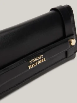 Portfele & Breloczki Do Kluczy*Tommy Hilfiger Składany Portfel Z Klapką Ze Skóry Heritage BLACK