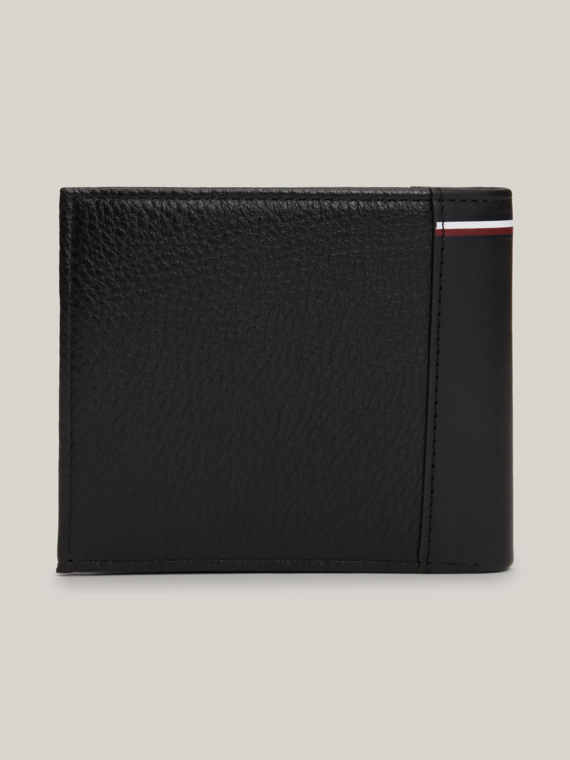 Portfele & Breloczki Do Kluczy*Tommy Hilfiger Składany Portfel Ze Skóry BLACK