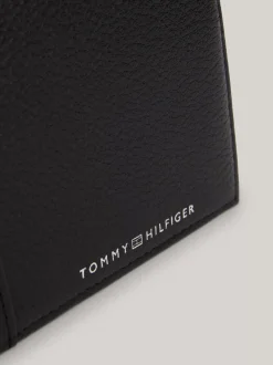 Portfele & Breloczki Do Kluczy*Tommy Hilfiger Składany Portfel Ze Skóry BLACK