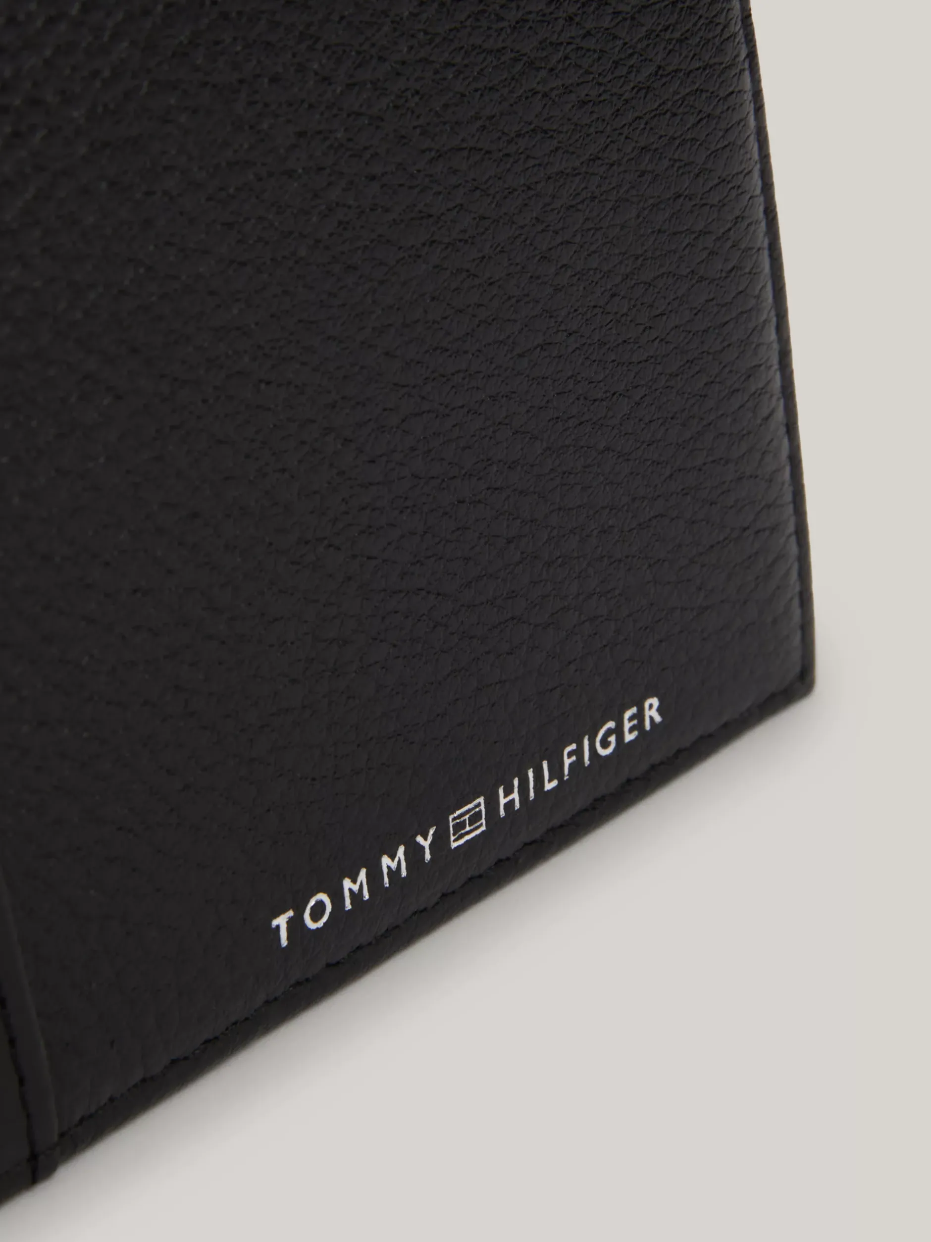 Portfele & Breloczki Do Kluczy*Tommy Hilfiger Składany Portfel Ze Skóry BLACK