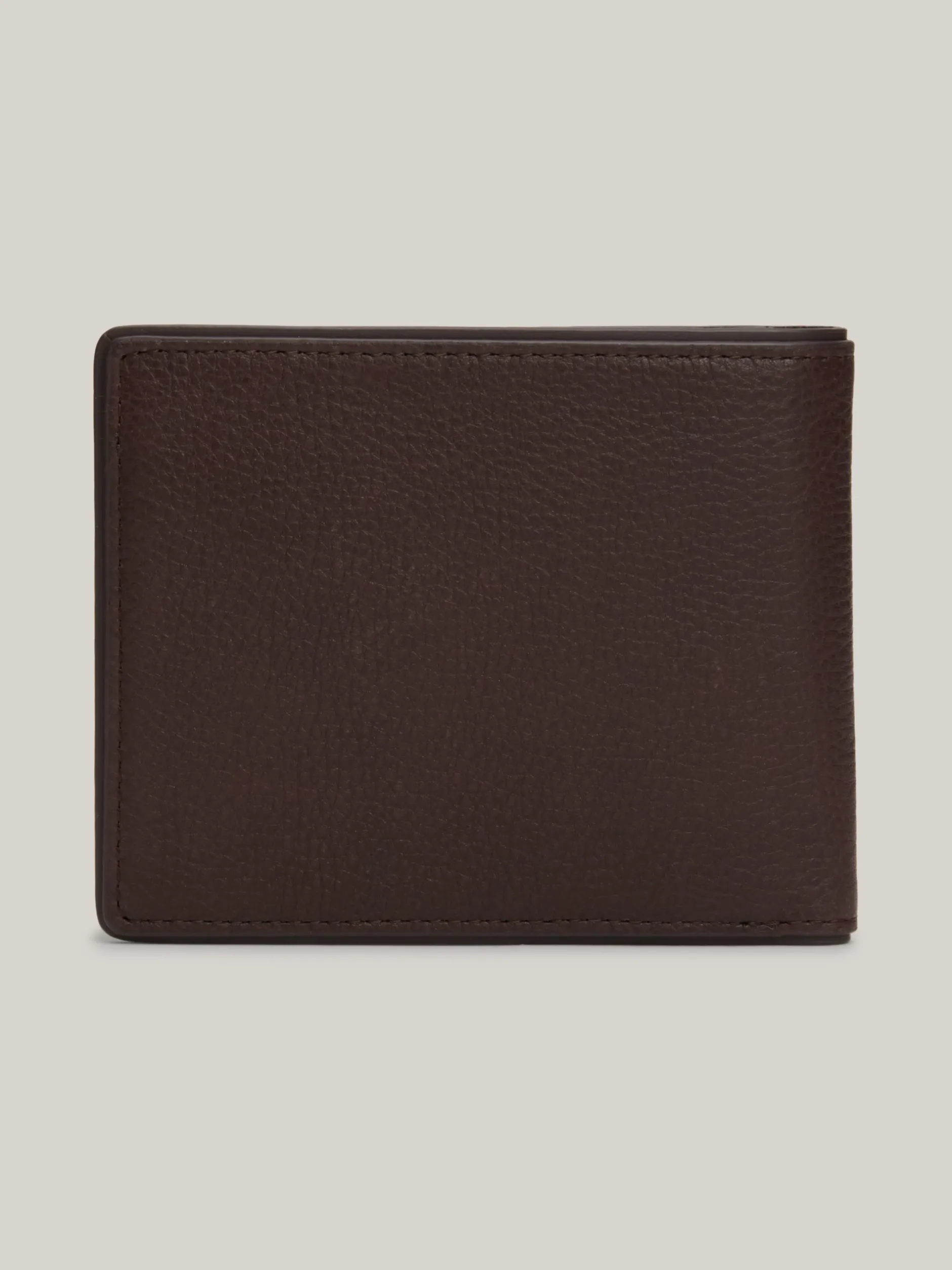 Portfele & Breloczki Do Kluczy*Tommy Hilfiger Składany Portfel Ze Skóry Casual COFFEE BEAN