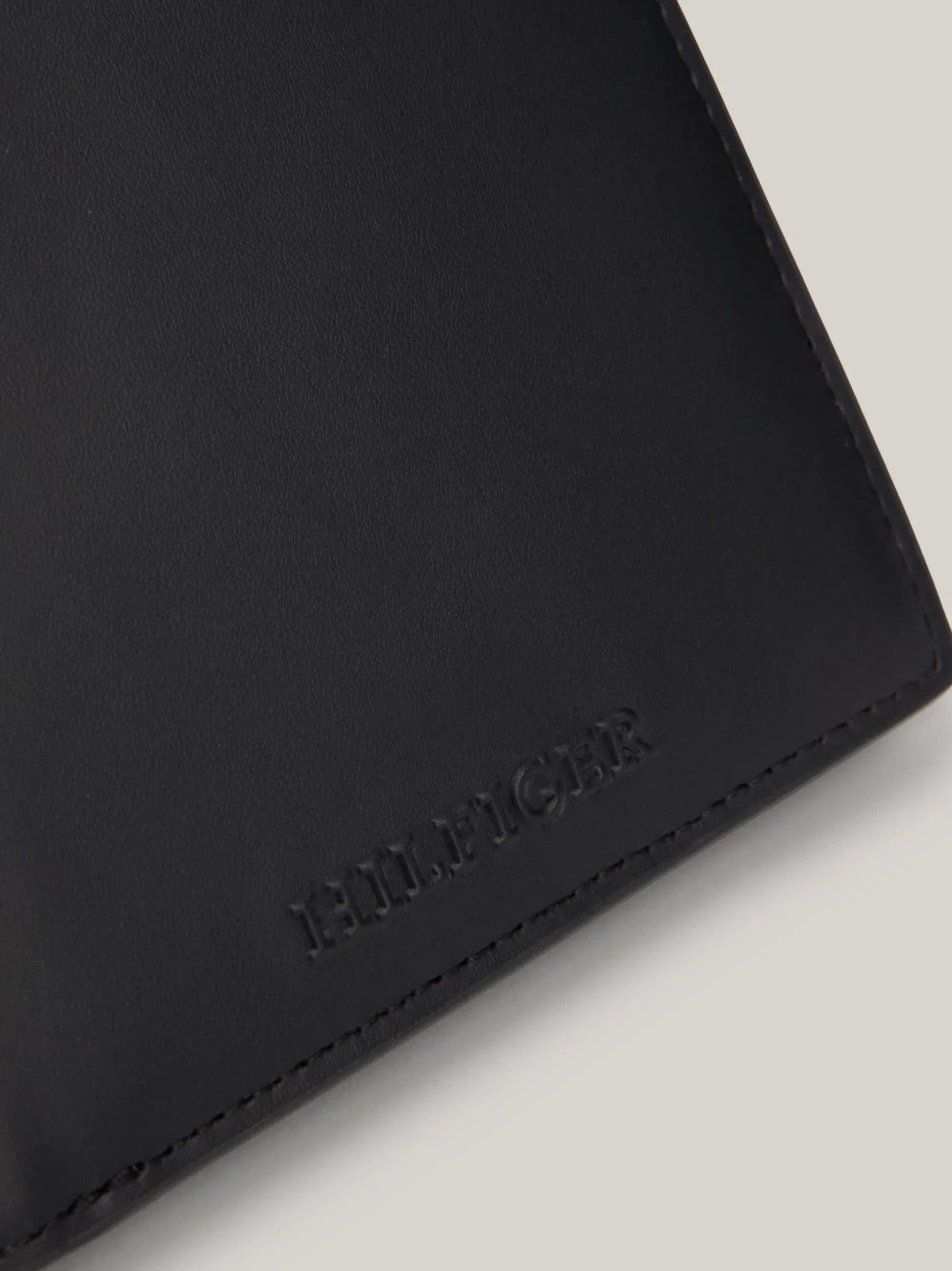 Portfele & Breloczki Do Kluczy*Tommy Hilfiger Składany Portfel Ze Skóry Hilfiger Monotype BLACK