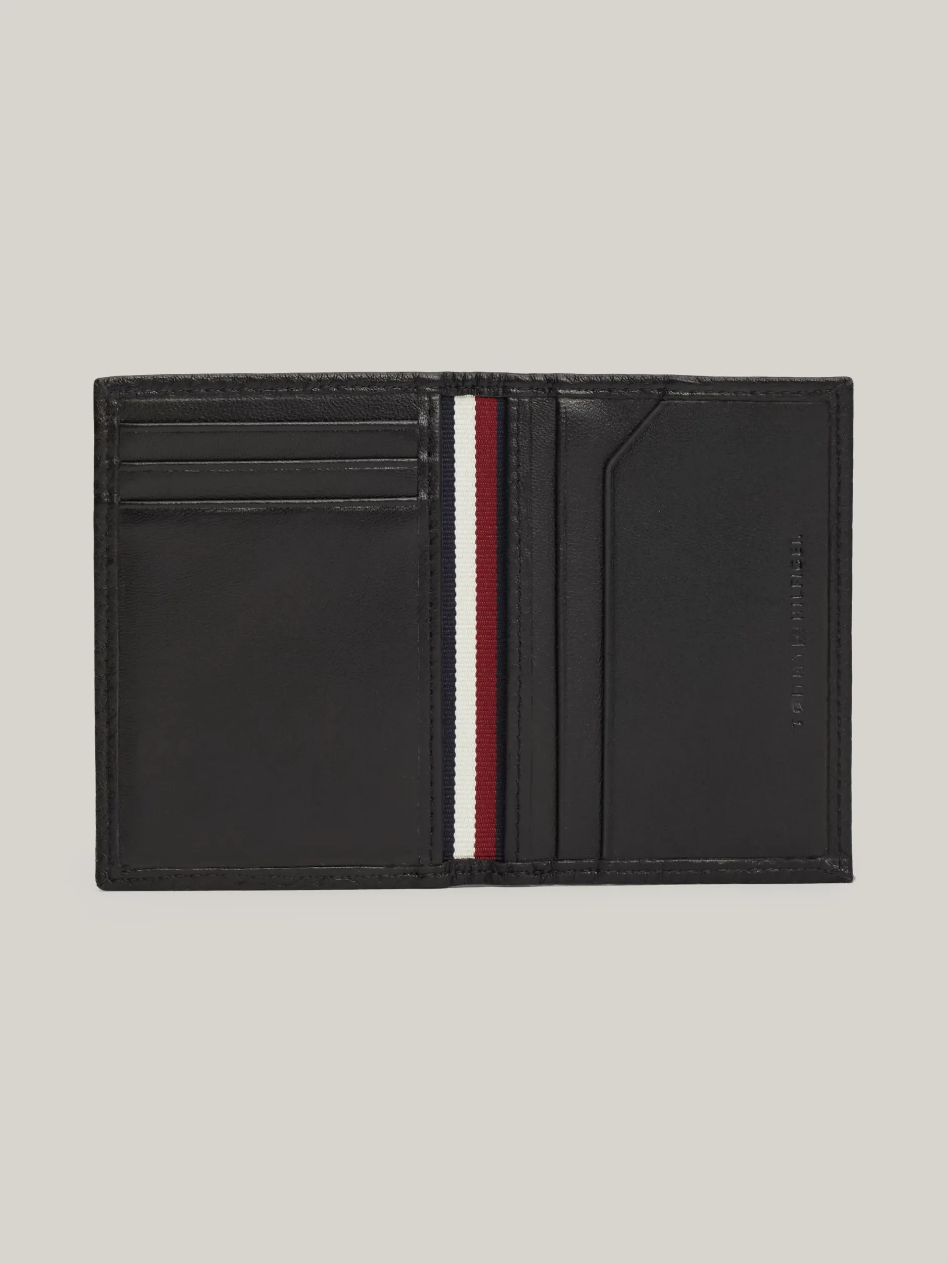 Portfele & Breloczki Do Kluczy*Tommy Hilfiger Składany Portfel Ze Skóry Premium BLACK