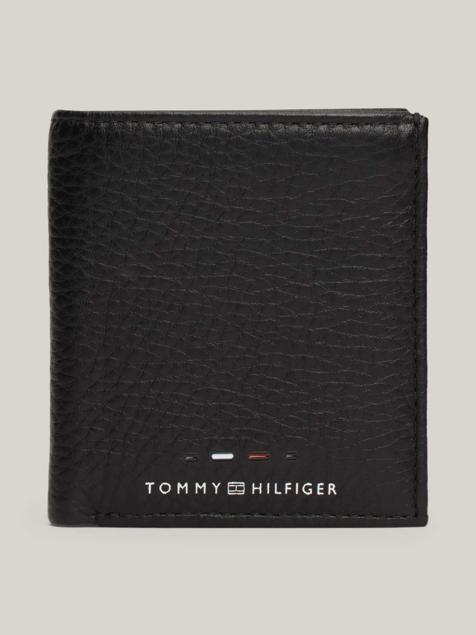 Portfele & Breloczki Do Kluczy*Tommy Hilfiger Składany Portfel Ze Skóry Premium BLACK