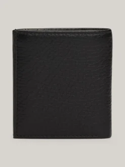 Portfele & Breloczki Do Kluczy*Tommy Hilfiger Składany Portfel Ze Skóry Premium BLACK