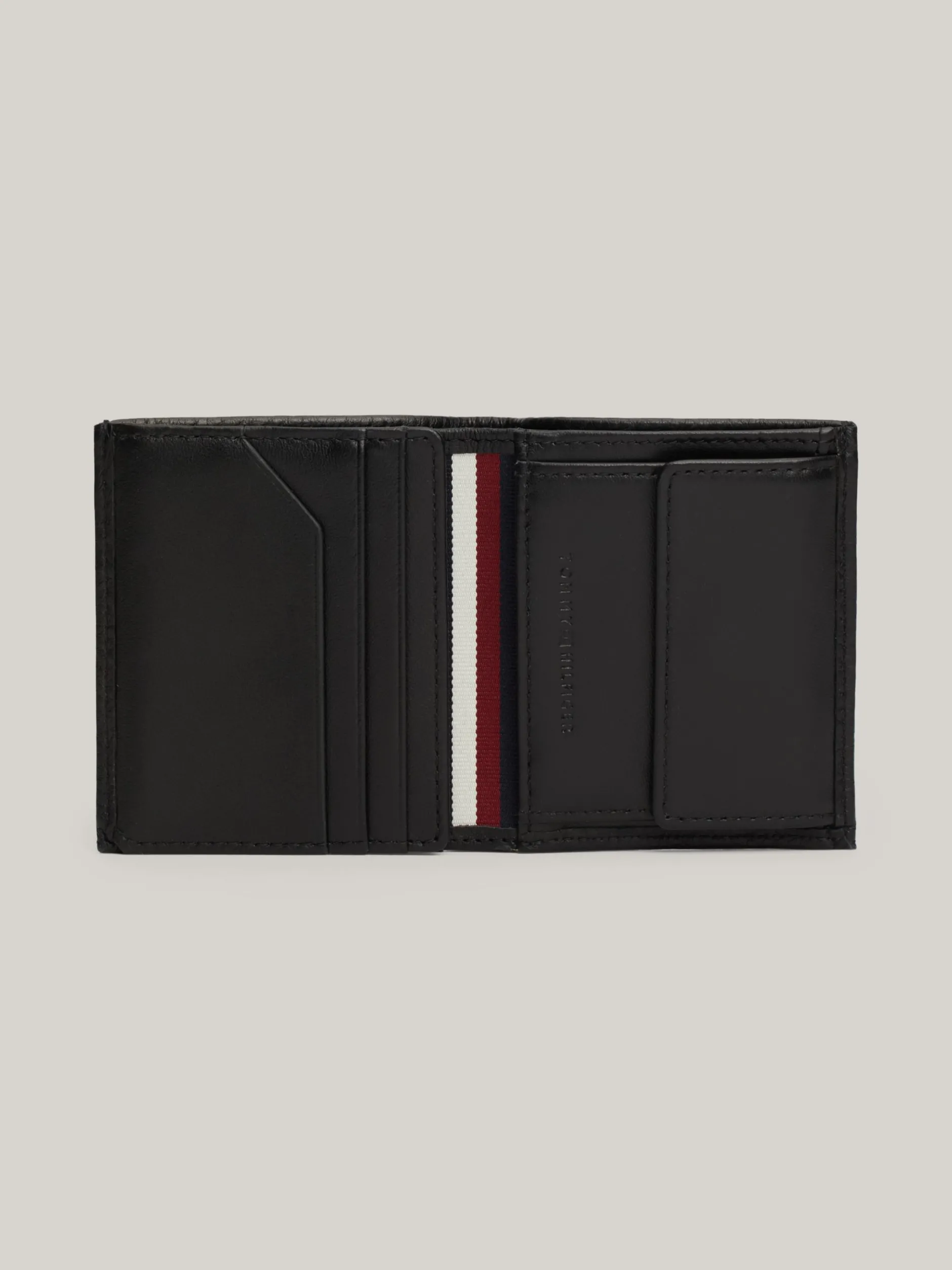 Portfele & Breloczki Do Kluczy*Tommy Hilfiger Składany Portfel Ze Skóry Premium BLACK