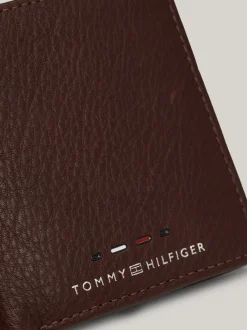 Portfele & Breloczki Do Kluczy*Tommy Hilfiger Składany Portfel Ze Skóry Premium COGNAC