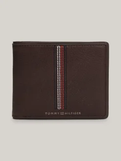 Portfele & Breloczki Do Kluczy*Tommy Hilfiger Składany Skórzany Portfel Casual COFFEE BEAN