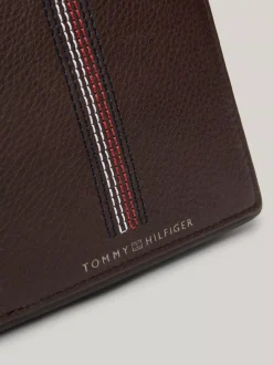 Portfele & Breloczki Do Kluczy*Tommy Hilfiger Składany Skórzany Portfel Casual COFFEE BEAN