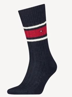 Skarpetki*Tommy Hilfiger Skarpetki Classics O Prążkowanej Fakturze NAVY