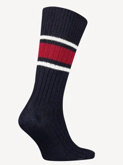 Skarpetki*Tommy Hilfiger Skarpetki Classics O Prążkowanej Fakturze NAVY