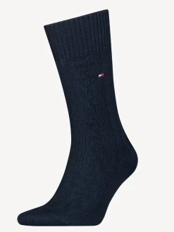 Skarpetki*Tommy Hilfiger Skarpetki Classics O Warkoczowym Splocie NAVY