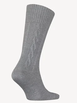 Skarpetki*Tommy Hilfiger Skarpetki Classics O Warkoczowym Splocie DARK GREY MELANGE