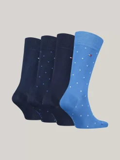 Skarpetki*Tommy Hilfiger Skarpetki W Kropki – 4 Pary W Zestawie BLUE / NAVY