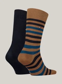 Skarpetki*Tommy Hilfiger Skarpetki W Paski, Zestaw 2 Par KHAKI
