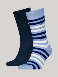 Skarpetki*Tommy Hilfiger Skarpetki W Paski, Zestaw 2 Par LIGHT BLUE MELANGE