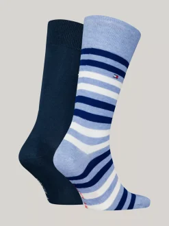 Skarpetki*Tommy Hilfiger Skarpetki W Paski, Zestaw 2 Par LIGHT BLUE MELANGE