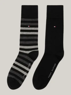 Skarpetki*Tommy Hilfiger Skarpetki W Paski, Zestaw 2 Par BLACK