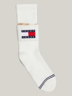 Bielizna & Skarpetki|Underwear & Socks*Tommy Hilfiger Skarpetki Z Logo Z Odwijanym Mankietem OFF WHITE