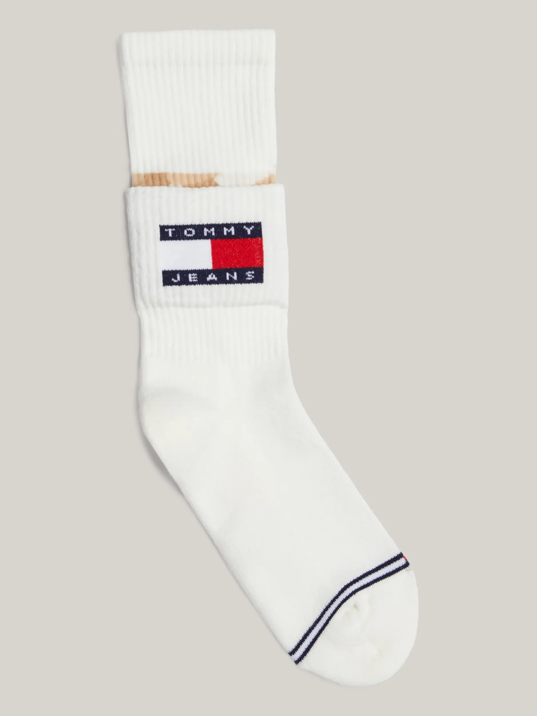Bielizna & Skarpetki|Underwear & Socks*Tommy Hilfiger Skarpetki Z Logo Z Odwijanym Mankietem OFF WHITE