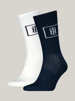 Skarpetki*Tommy Hilfiger Skarpetki Z Monogramem TH, Zestaw 2 Par NAVY
