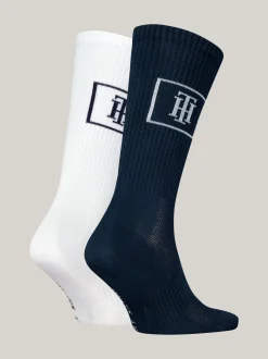 Skarpetki*Tommy Hilfiger Skarpetki Z Monogramem TH, Zestaw 2 Par NAVY