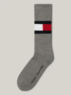 Skarpetki*Tommy Hilfiger Skarpetki Z Motywem Flagi MIDDLE GREY MELANGE
