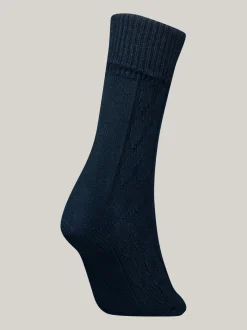 Skarpetki & Rajstopy*Tommy Hilfiger Skarpetki Ze Splotem Warkoczowym NAVY
