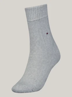 Skarpetki & Rajstopy*Tommy Hilfiger Skarpetki Ze Splotem Warkoczowym MID GREY MELANGE