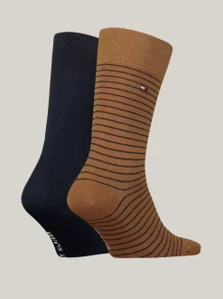 Skarpetki*Tommy Hilfiger Skarpety W Drobne Paski KHAKI