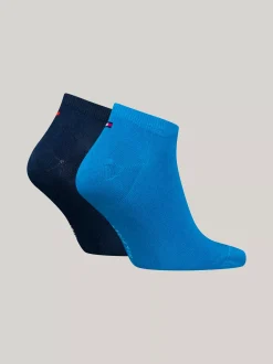 Skarpetki*Tommy Hilfiger Skarpety W Drobne Paski LIGHT MELANGE BLUE