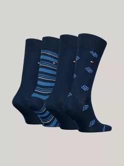 Skarpetki*Tommy Hilfiger Skarpety W Ozdobnym Pudełku, Zestaw 4 Par NAVY COMBO
