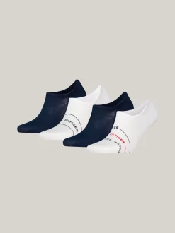 Skarpetki*Tommy Hilfiger Skarpety-stopki W Ozdobnym Pudełku, Zestaw 4 Par WHITE