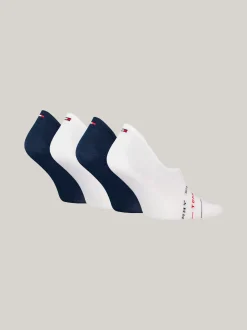 Skarpetki*Tommy Hilfiger Skarpety-stopki W Ozdobnym Pudełku, Zestaw 4 Par WHITE