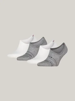 Skarpetki*Tommy Hilfiger Skarpety-stopki W Ozdobnym Pudełku, Zestaw 4 Par GREY MELANGE / WHITE