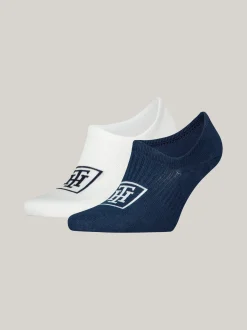 Skarpetki*Tommy Hilfiger Skarpety-stopki Z Monogramem TH, Zestaw 2 Par NAVY