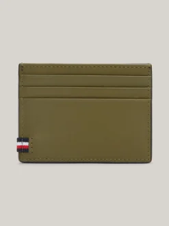 Portfele & Breloczki Do Kluczy*Tommy Hilfiger Skórzan Etui Na Karty Z Logo Hilfiger Monotype BLACK