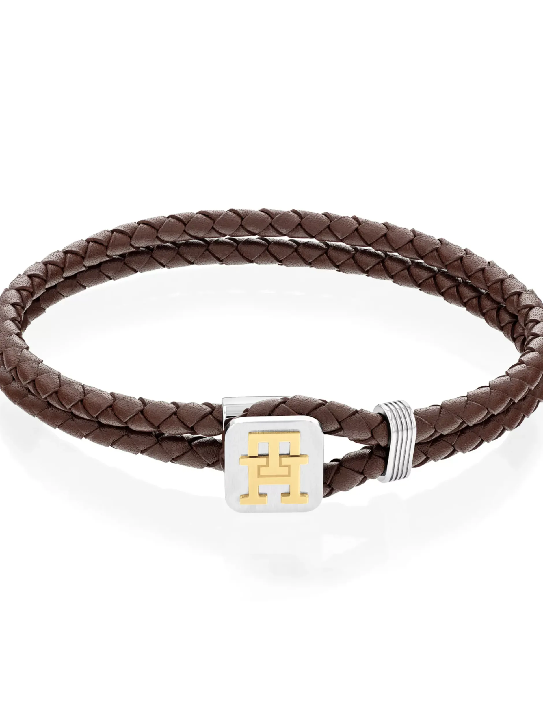 Biżuteria & Spinki Do Mankietów*Tommy Hilfiger Skórzana Bransoletka TH Monogram BROWN