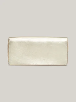 Portfele & Breloczki Do Kluczy*Tommy Hilfiger Skórzana Kopertówka Z łańcuszkiem GOLD