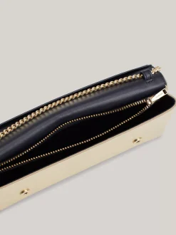 Portfele & Breloczki Do Kluczy*Tommy Hilfiger Skórzana Kopertówka Z łańcuszkiem GOLD