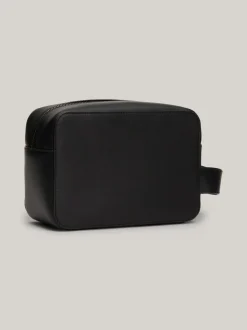 Kosmetyczki*Tommy Hilfiger Skórzana Kosmetyczka Premium Business BLACK