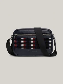 Torebki Na Pasku*Tommy Hilfiger Skórzana Torba Na Aparat Corporate SPACE BLUE