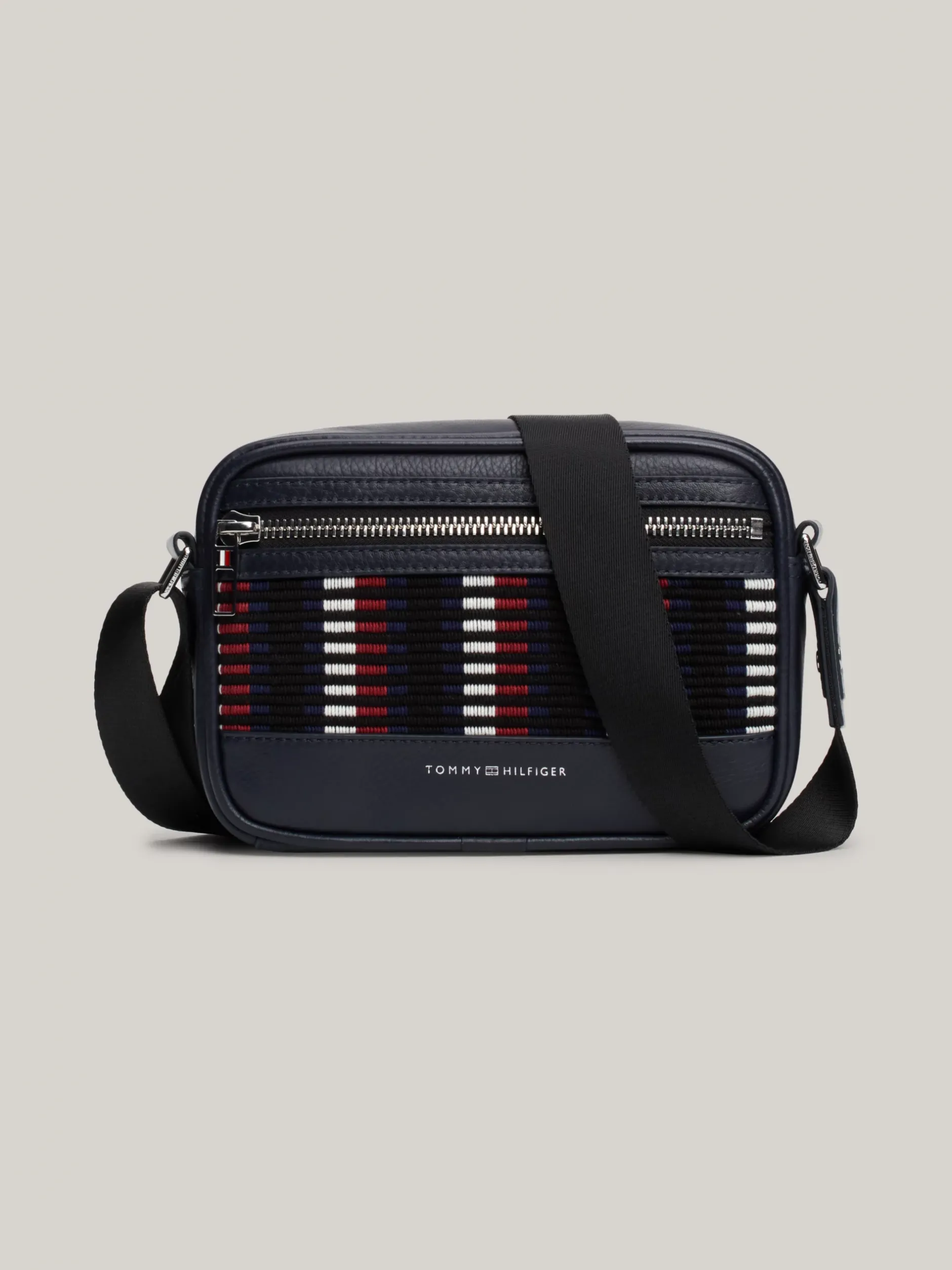 Torebki Na Pasku*Tommy Hilfiger Skórzana Torba Na Aparat Corporate SPACE BLUE
