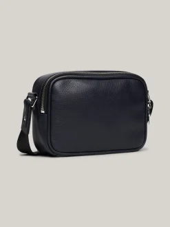 Torebki Na Pasku*Tommy Hilfiger Skórzana Torba Na Aparat Corporate SPACE BLUE