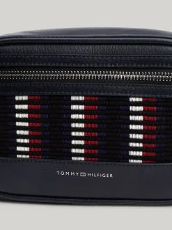 Torebki Na Pasku*Tommy Hilfiger Skórzana Torba Na Aparat Corporate SPACE BLUE