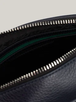 Torebki Na Pasku*Tommy Hilfiger Skórzana Torba Na Aparat Corporate SPACE BLUE