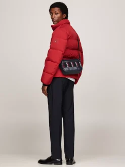 Torebki Na Pasku*Tommy Hilfiger Skórzana Torba Na Aparat Corporate SPACE BLUE