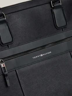 Torby Na Laptopa*Tommy Hilfiger Skórzana Torba Na Laptopa Premium Business BLACK